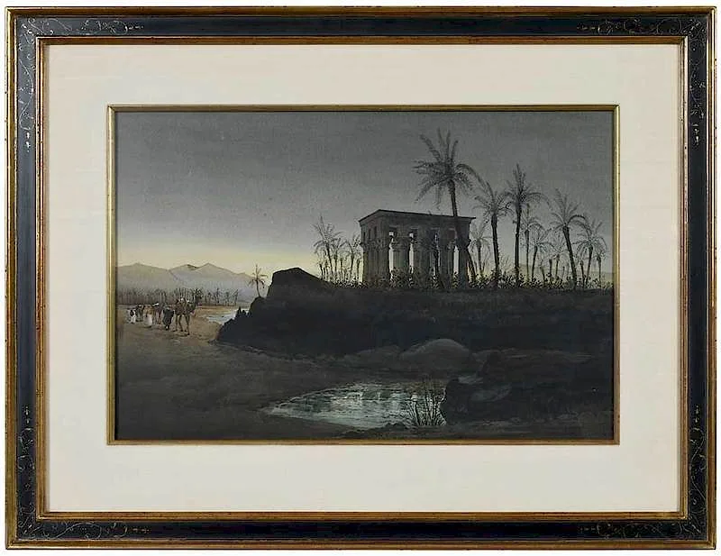 P. Fletcher Watson, Oasis at Philae, Egypt, 1900, watercolor on paper