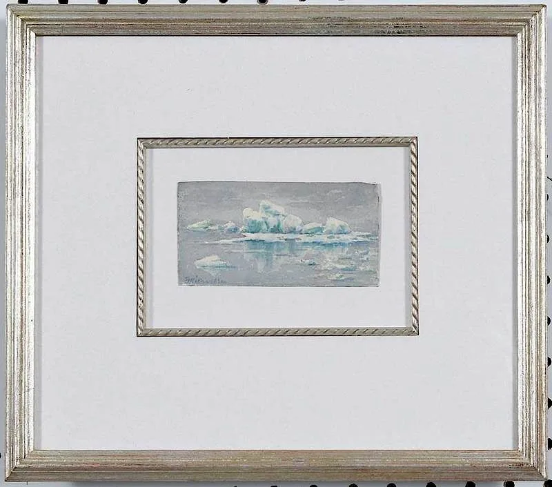 Iceberg study by Theodore J. Richardson, watercolor on paper, sold Feb 2020