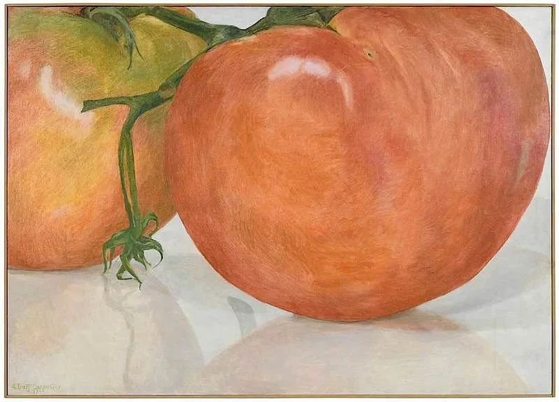 Gilbert Carpenter, Two Tomatoes I, oil on canvas
