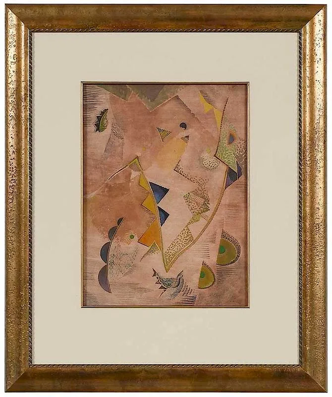 Coral Abstract by Will Henry Stevens, 1942, watercolor on paper, sold Dec 2019