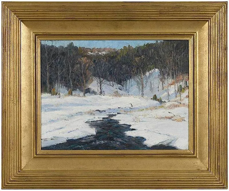Arthur James Powell, Snow Scene, oil on canvas
