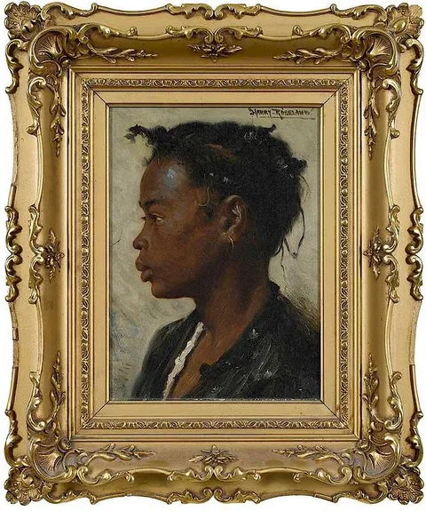 Harry Roseland, Portrait of a Young Girl (a Cotton Picker), oil on canvas