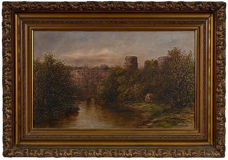 Thomas Addison Richards, View of a Castle, oil on canvas