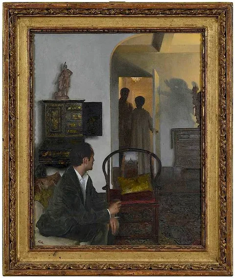 John Koch, The Visitors, oil on canvas