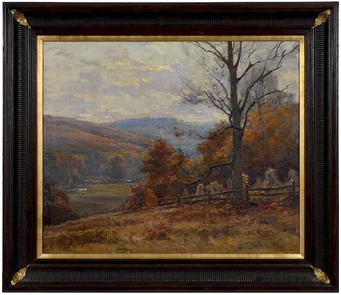 John Frost, Cornshalks on the Hill, 1934, oil on canvas