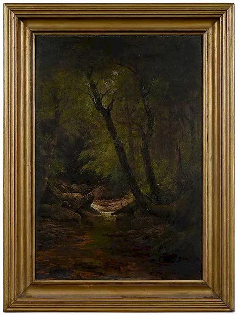 Edward Hill, Wooded Interior, 1880, oil on canvas