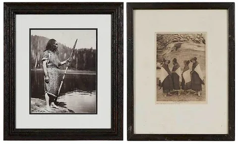 Na Nuu-Chah-Nulth Man with Harpoon by Edward Sherrif Curtis, c. 1910, gelatin silver print, sold Dec 2019