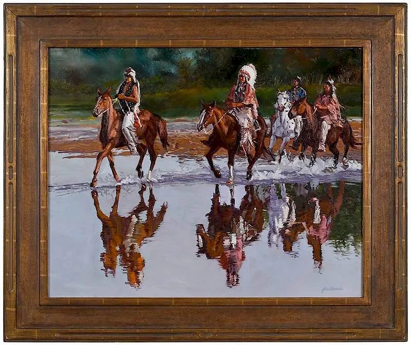 Glen Edwards, Follow the River, oil on Masonite