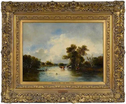 Léon-Victor Dupré, Aux Bords de L'Oise, 1872, oil on canvas