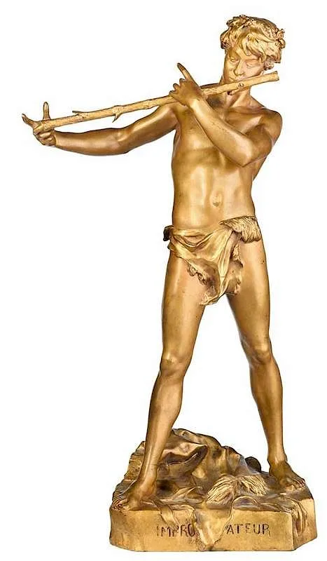 Félix Charpentier, L'improvisateur, gilt bronze