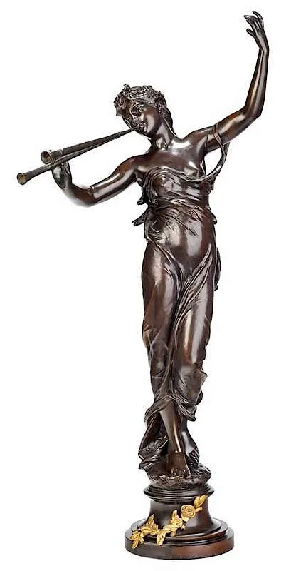 La Muse by Eugène Marioton, patinated bronze, sold Dec 2019