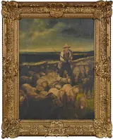 Constant Troyon, Shepherd with a Herd of Sheep