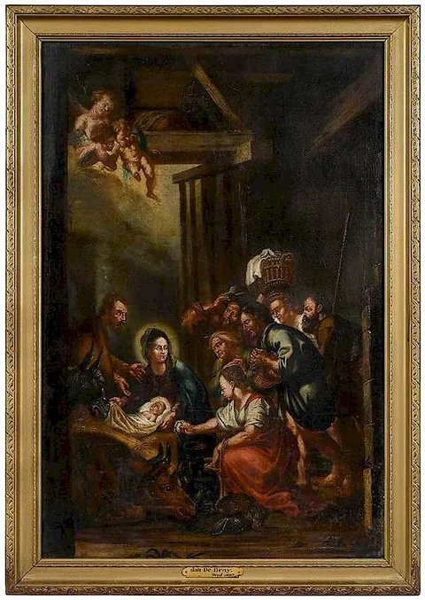 Jan de Bray, Visitation of the Shepherds, oil on canvas