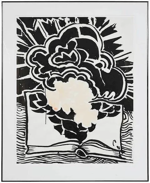 William Pachner, Open Book, not apparently signed, oil on paper