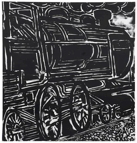 William Pachner, The Train II, oil on canvas