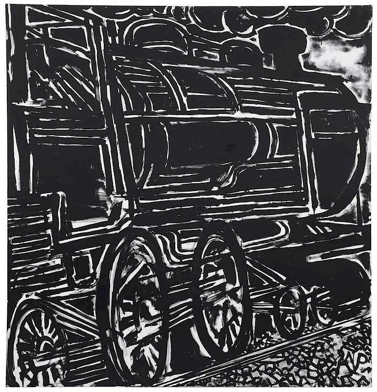 The Train II by William Pachner, oil on canvas, sold Dec 2019