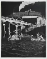 O. Winston Link, Train Crossing at Hawksbill Creek, Luray, Virginia