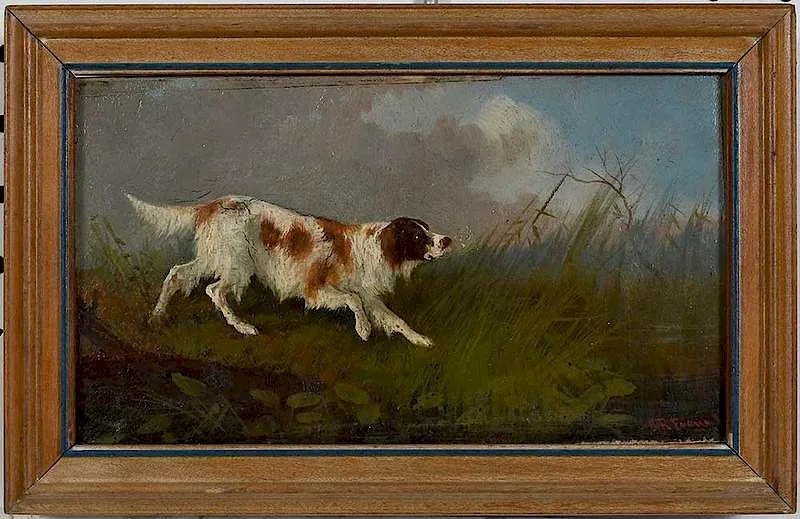 Ned the Spaniel by Joe Evans, oil on canvas, sold Dec 2019