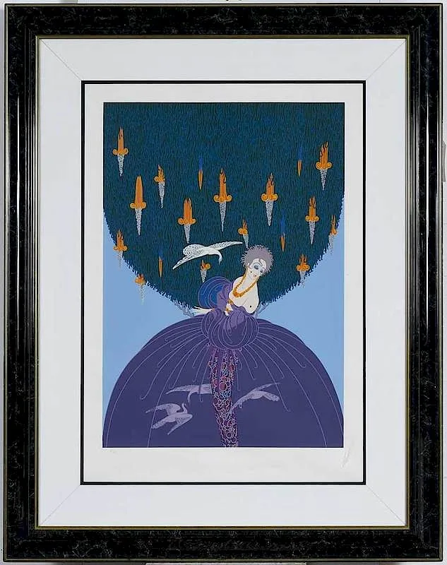 Romain (Erte) De Tirtof, Freedom and Captivity, serigraph on wove paper