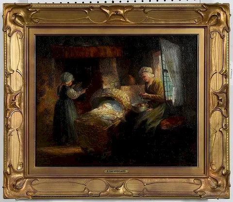Francis Vreeland, Dutch Interior, oil on canvas