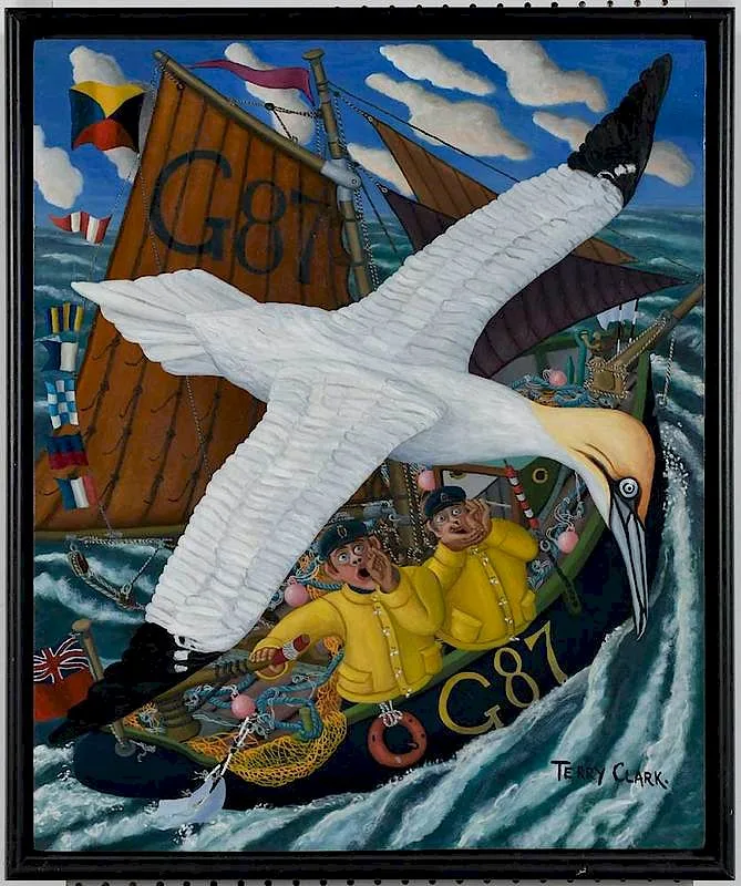 Terry Clark, Albatross, oil on panel