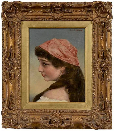 Josef Ženíšek, Gypsy Girl, oil on canvas