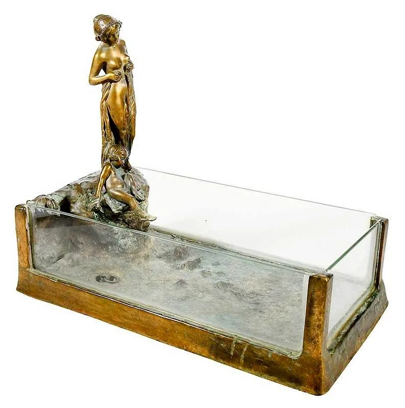 Untitled by Peter Tereszczuk, bronze and glass aquarium, sold Sep 2019