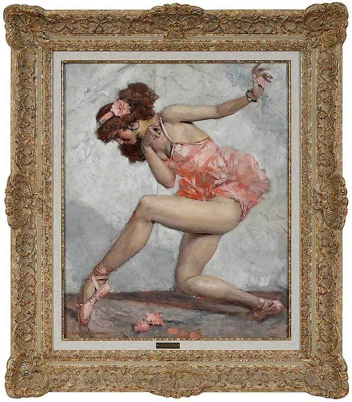 ÿBallet Dancer by Auguste Leroux, oil on canvas, sold Sep 2019