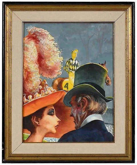 Frank N. Ashley, Prix de Paris-Longchamp, watercolor