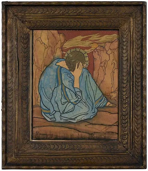 La n‚ÿinterieuse by Charles-Clos Olsommer, 1942, watercolor and ink on laid paper, sold Sep 2019