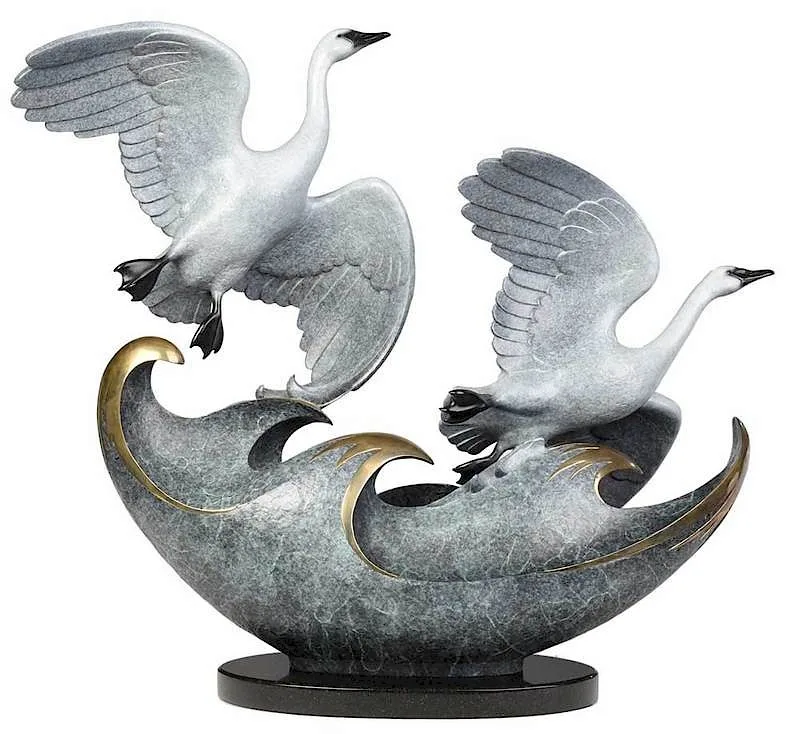 Untitled by Jacques and Mary Regat, patinated bronze sculpture, sold Sep 2019