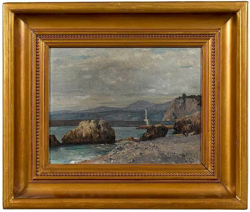 Leonce Pelletier, Nice, Entrance to the Port, 1911, oil on canvas