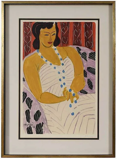 Henri Matisse, Femmeÿ…ÿla robe blanche, 1950, lithograph