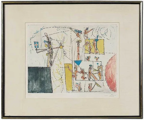 Roberto Matta, Untitled. edition 28/50, color etching
