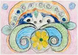 Minnie Evans, Untitled, Eyes Watching