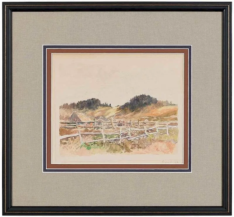 Afternoon Sun by George Hand Wright, watercolor, offered Jul 2019