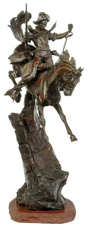 Carl Kauba, The Scout, bearing signature "C. Kauba, bronze aftercast