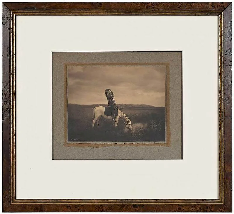 An Oasis in the Badlands by Edward Sherrif Curtis, 1905, platinum print on original mount, sold Jul 2019