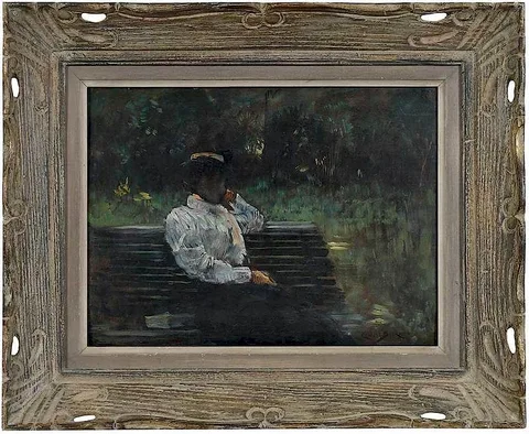 James Carroll Beckwith, In the Park, oil on panel