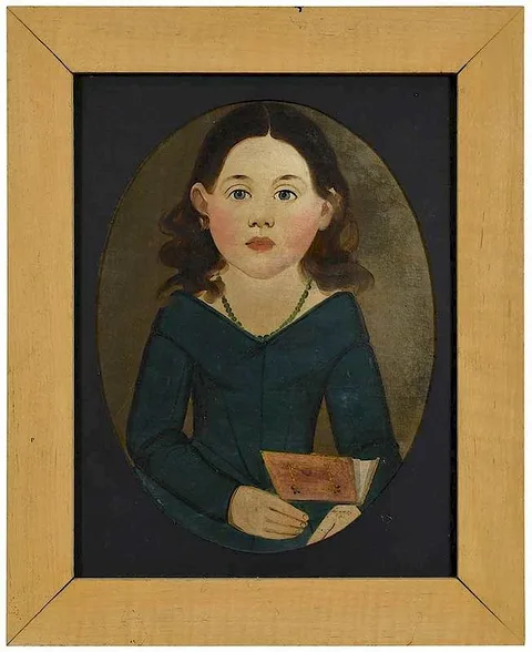 Prior-Hamblin School, Portrait of a Young Girl, oil on canvas