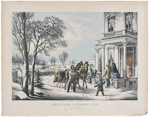 Publishers by Currier & Ives, 1855, lithograph, offered Jul 2019