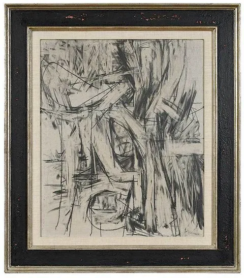 Fritz Bultman, Untitled, 1958, oil and crayon on canvas board