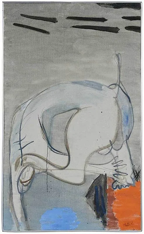 Victor Thall, Untitled, abstract, oil on canvas