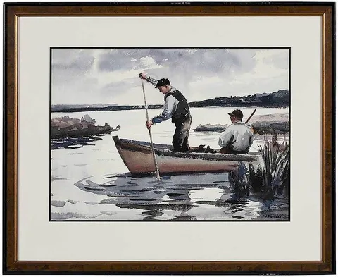 Vladimir Pavlosky, Duck Hunting, watercolor on paper