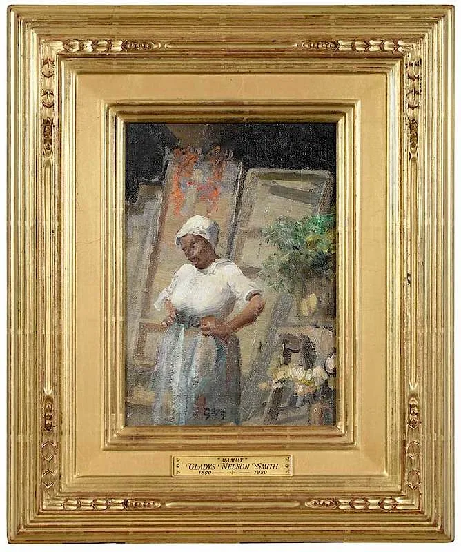 Gladys Smith, The Scolding, oil on board
