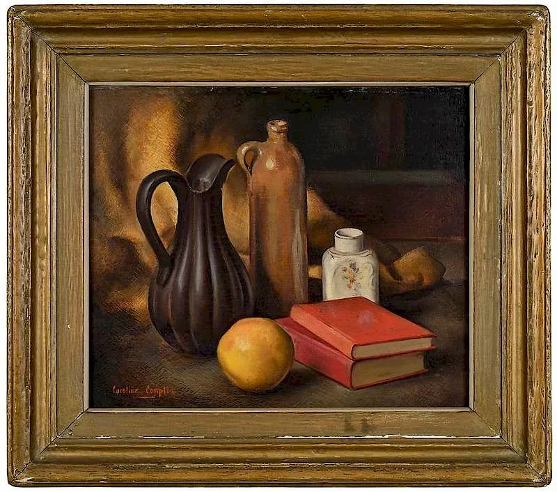 Still Life with Grapefruit by Caroline Compton, oil on board, offered May 2019