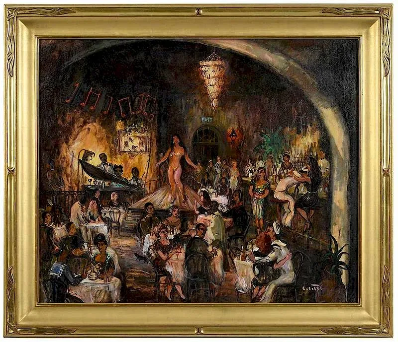 Colette Heldner, Bourbon Street, 1942, oil on canvas
