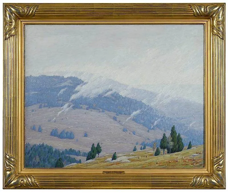 Andrew Schwartz, Clearing in the Morning, Blue Ridge Mountains 1912, oil on canvas