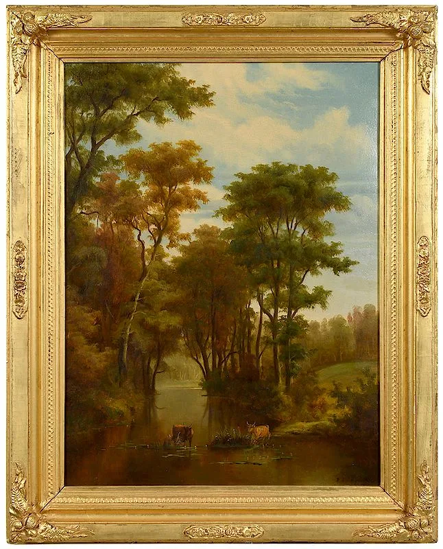 William H. Langworthy, Pastoral Landscape, 1869, oil on canvas