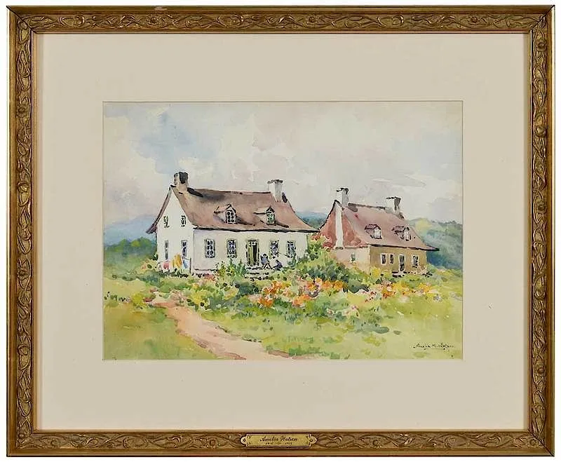 Amelia Watson, Canadian Farm, watercolor on paper